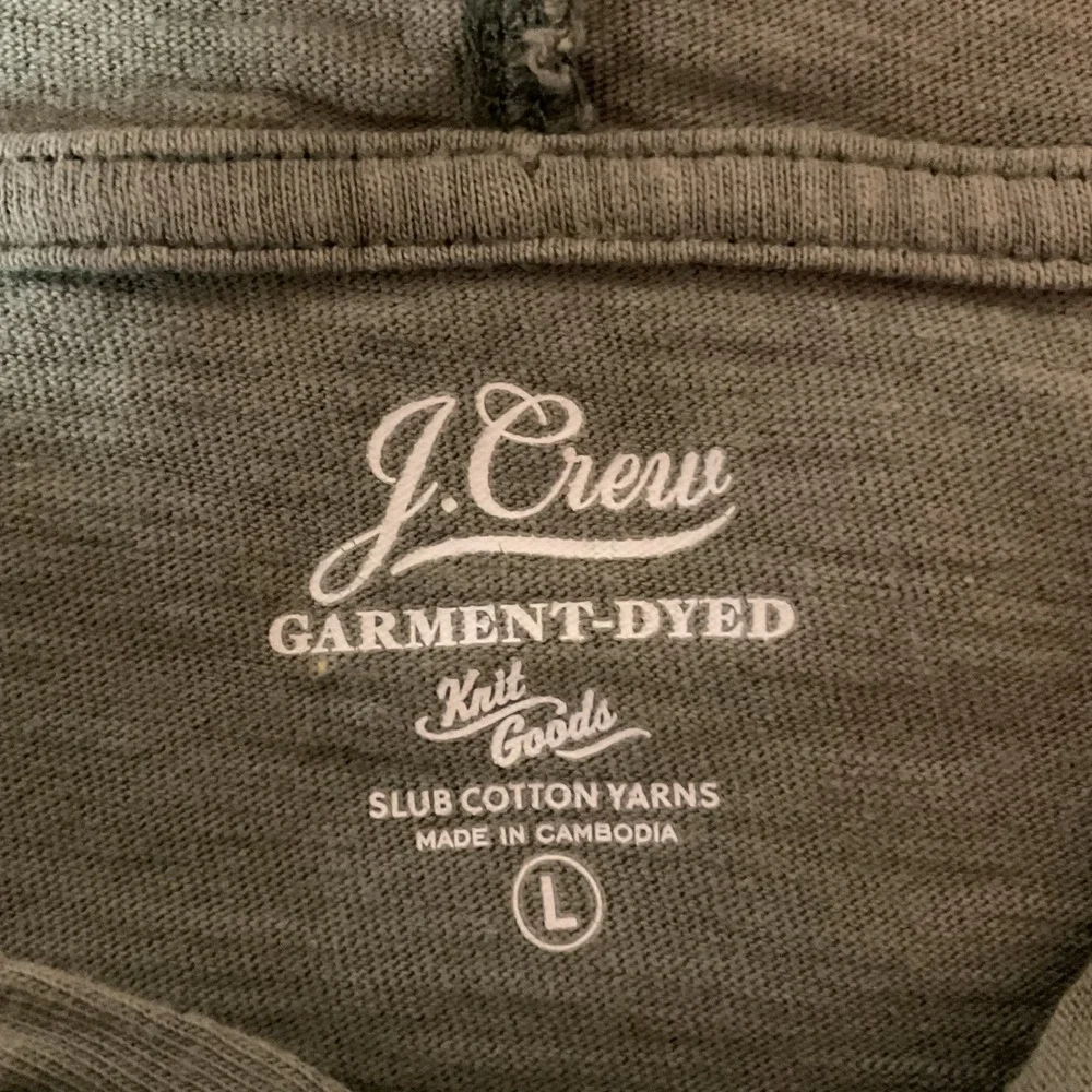 J. Crew Men's Pockets Long Sleeve‎ 100% Cotton Pullover Hoodie Sweatshirt Size L